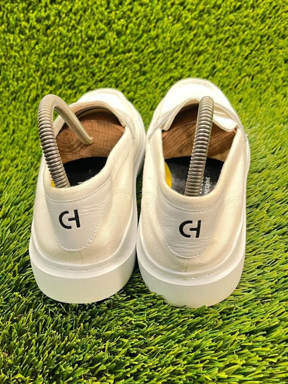 Cole Haan Grandpro Rally Womens‎ Size 8.5B White Casual Flats Shoes Slip On